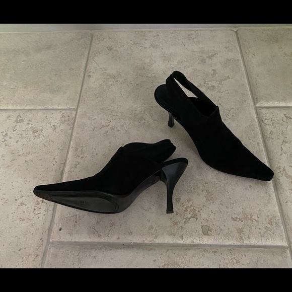 Donald J. Pliner Shoes - SOLD Donald J Pliner Black Suede Bootie Slingback 9 M.